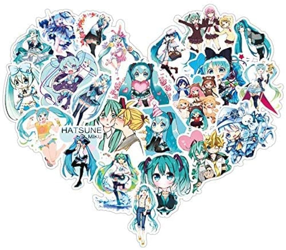 初音ミク　ステッカーシール Amazon.co.jp: 50枚 初音ミクステッカーセット ボーカロイド防水